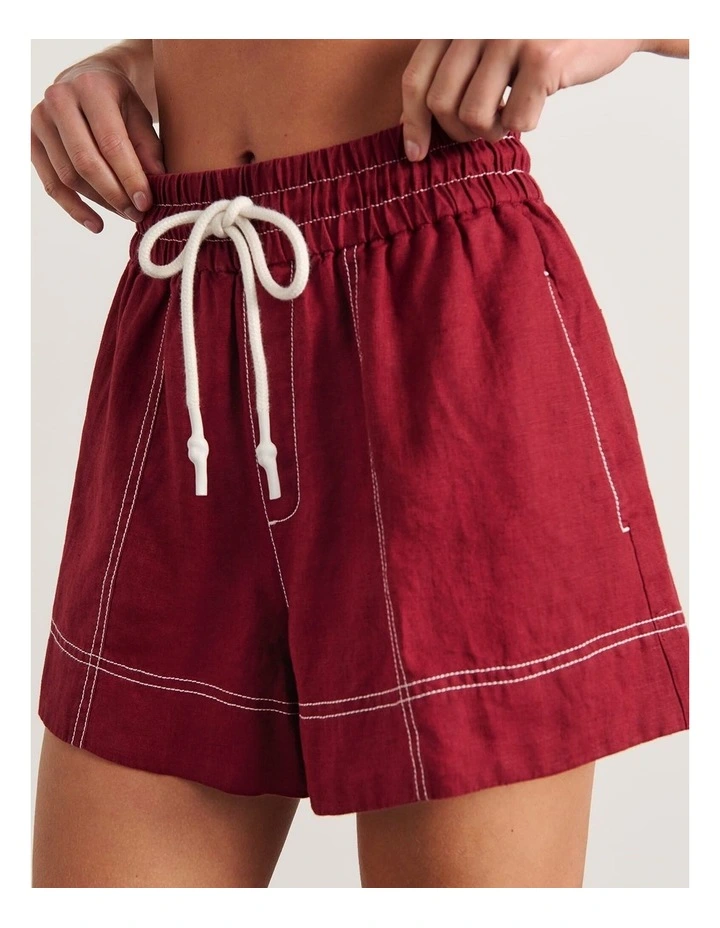 Gigi Linen Pull On Short image 6