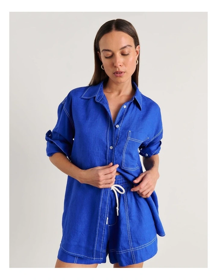 Gigi Linen Pull On Short image 4