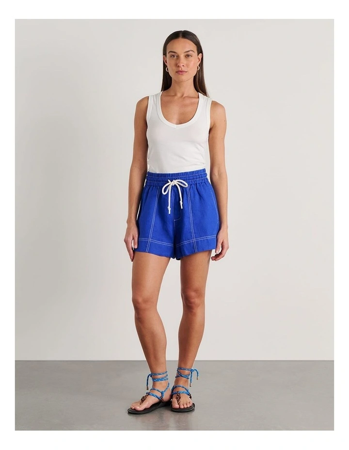 Gigi Linen Pull On Short image 5