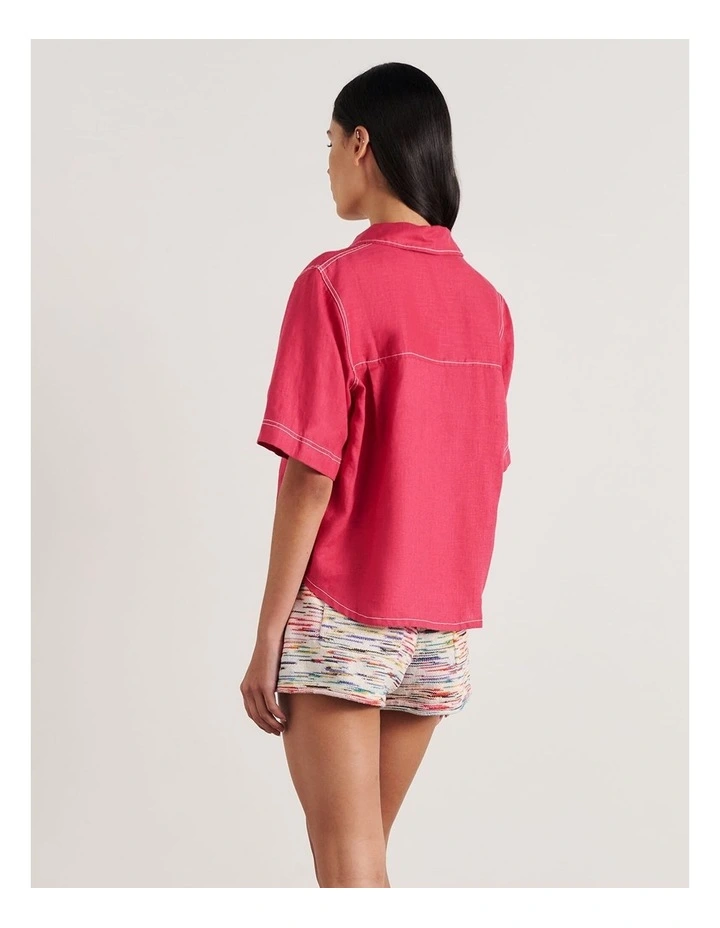 Gigi Linen Short Sleeve Shirt image 2