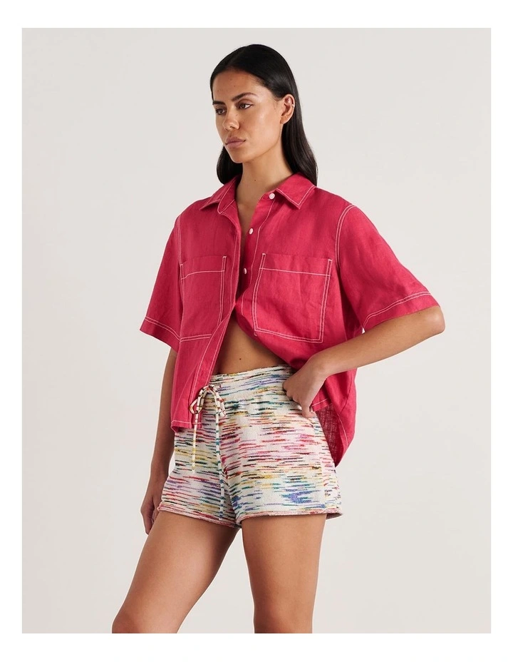 Gigi Linen Short Sleeve Shirt image 4