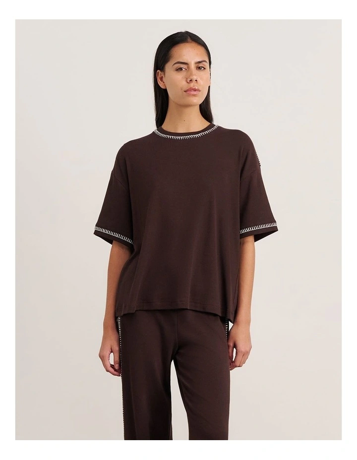 Celina Tee in Brown image 5