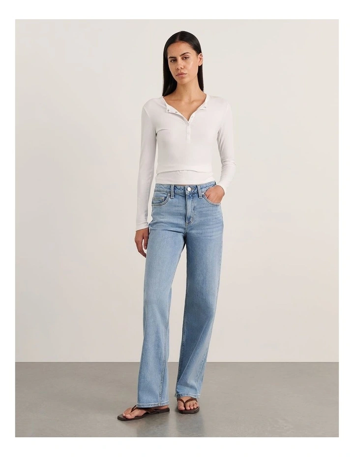 Billie Wide Leg Jean in Blue image 4