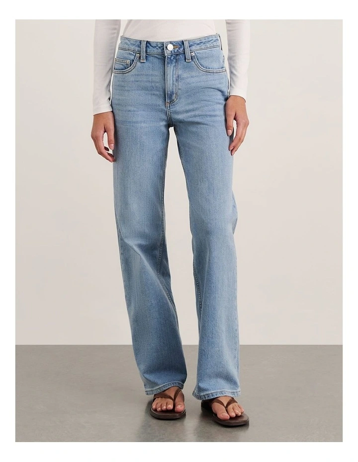 Billie Wide Leg Jean in Blue image 5
