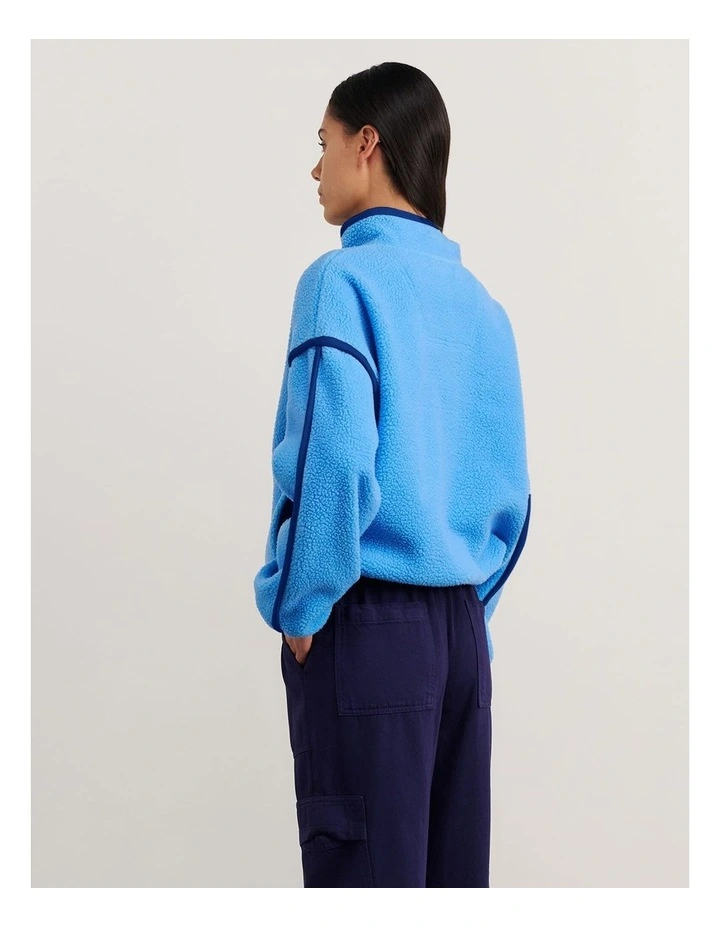 Polar Fleece Sweater in Blue image 2