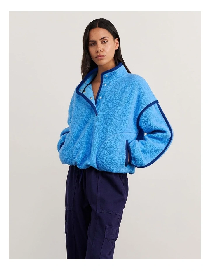 Polar Fleece Sweater in Blue image 3