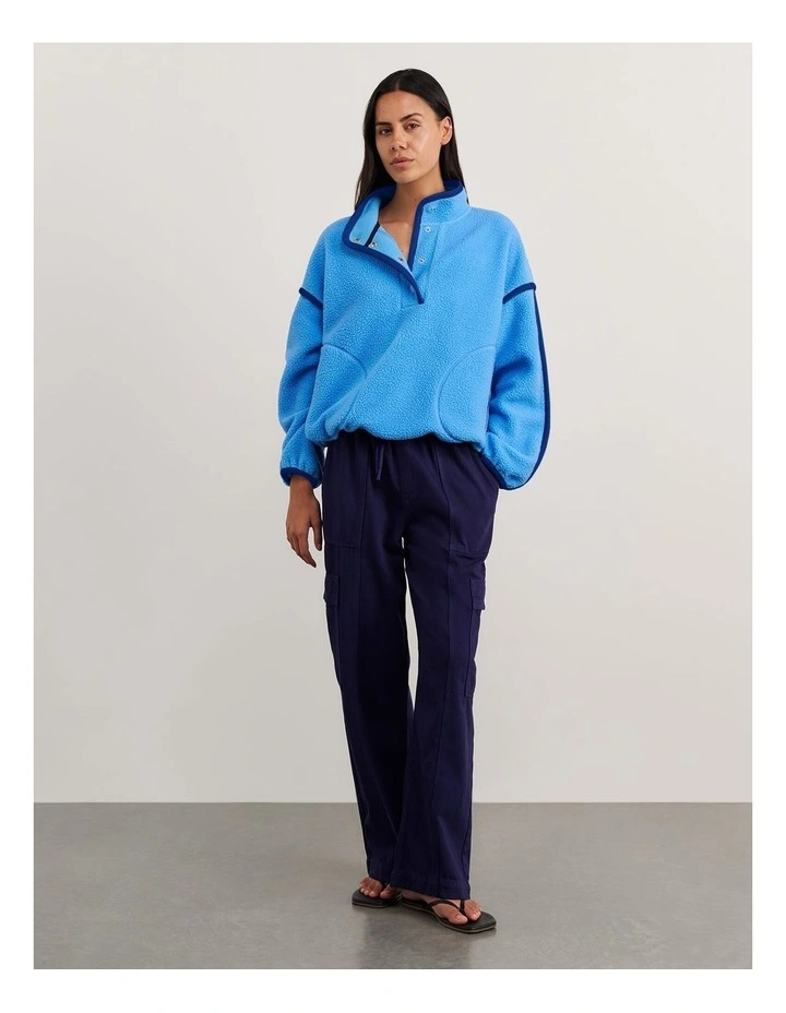 Polar Fleece Sweater in Blue image 4