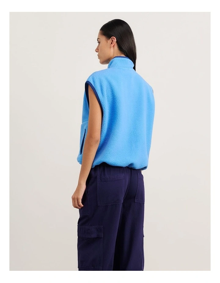 Polar Fleece Vest in Blue image 2