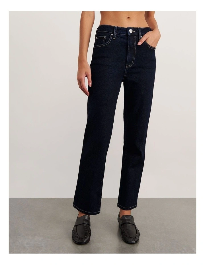 Bambi Crop Jean in Blue image 4