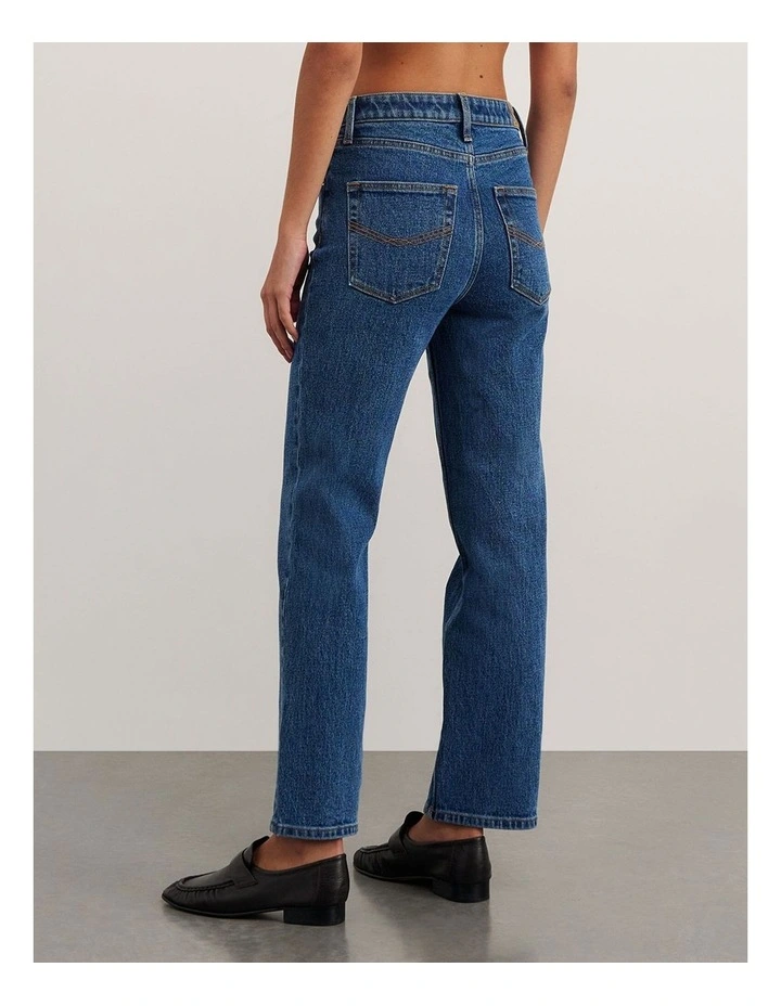 Bambi Crop Jean in Blue image 2