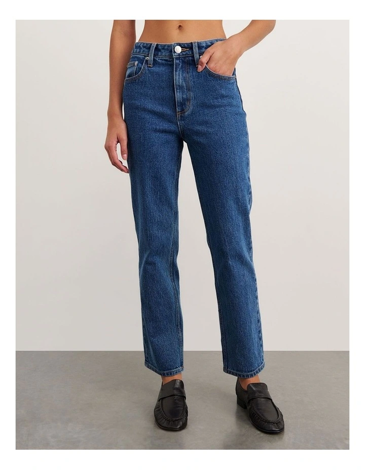 Bambi Crop Jean in Blue image 5