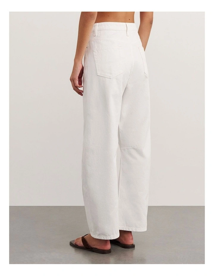 Lucia Barrel Jean in White image 2