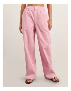 Demi Cord Pant in Pink Frost