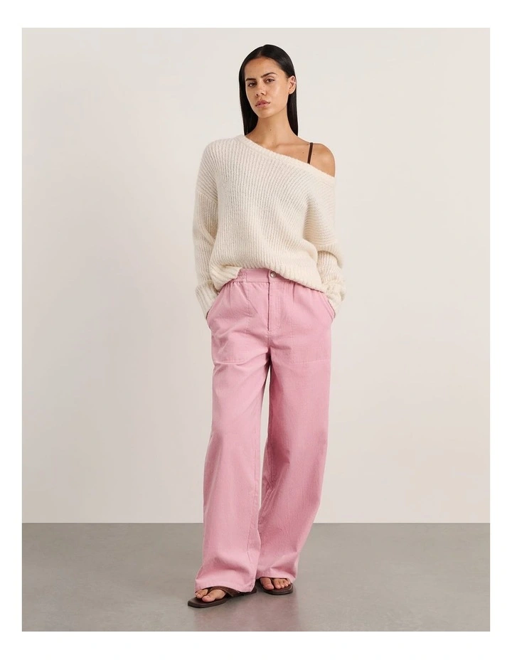 Demi Cord Pant in Pink Frost image 4