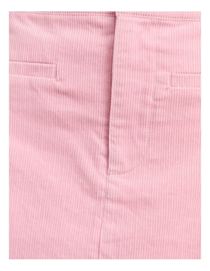 Demi Cord Skirt in Pink image 7