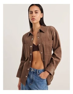 Demi Cord Shirt in Brown