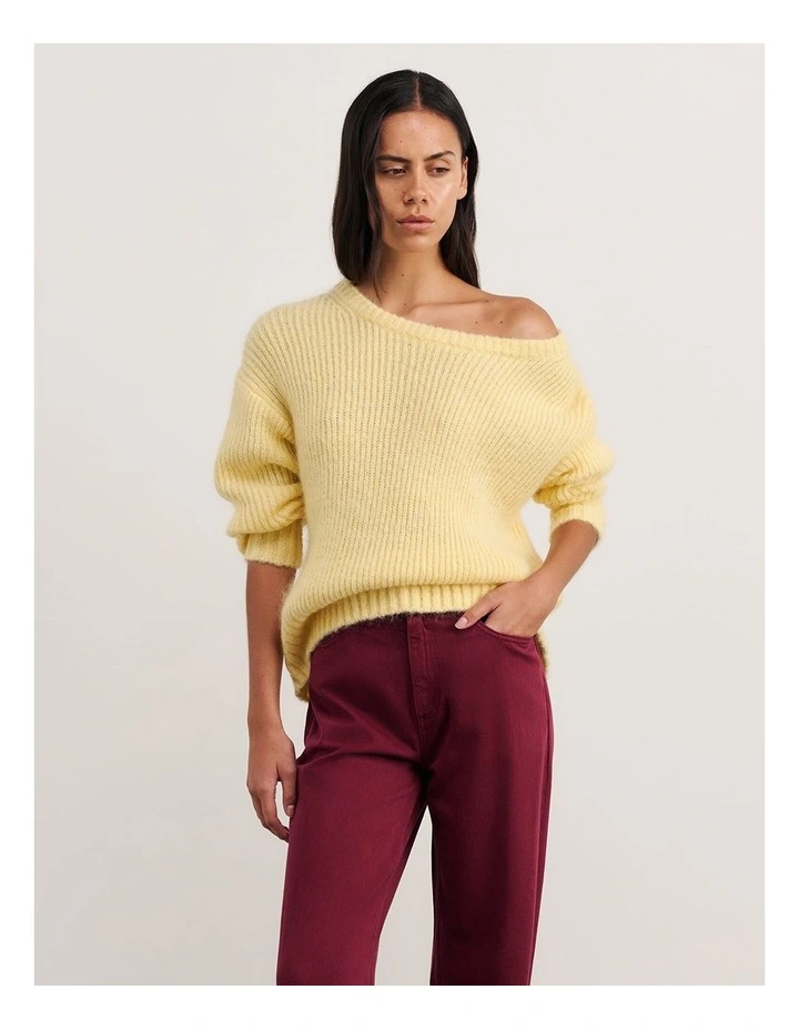 Lily Scoop Knit in Yellow image 1