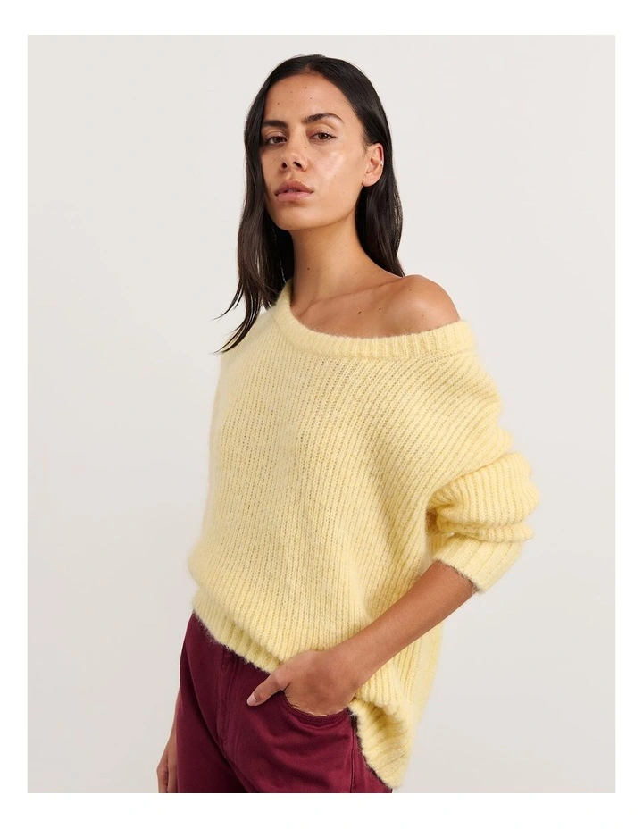 Lily Scoop Knit in Yellow image 3