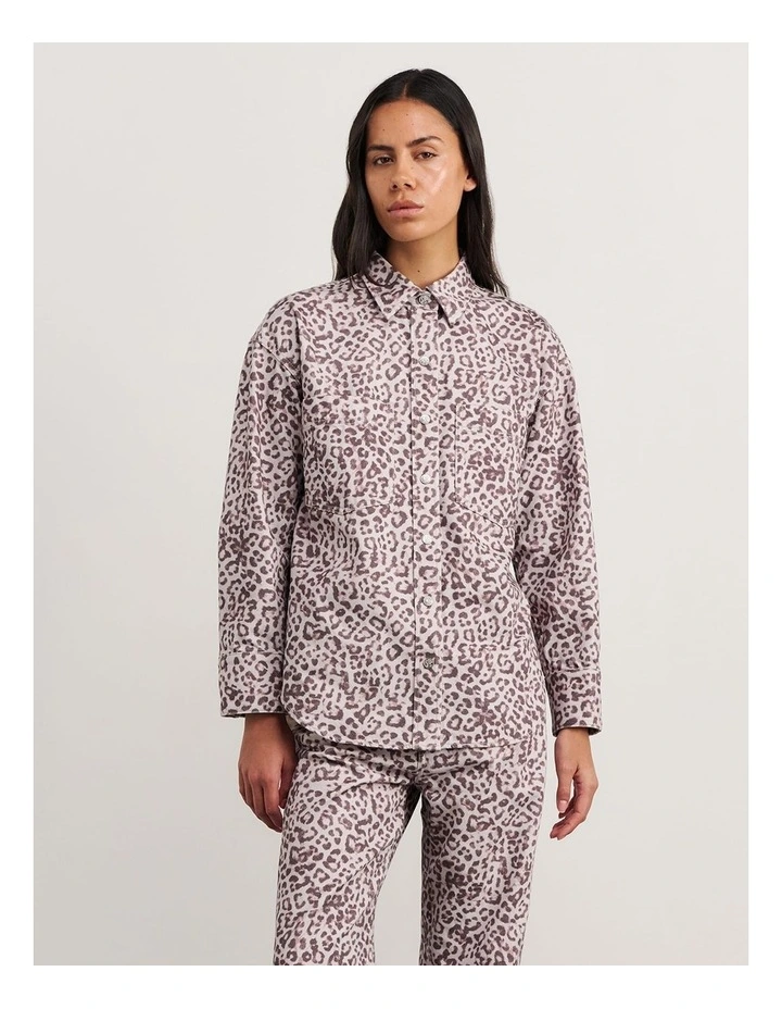 Leopard Denim Shirt image 5
