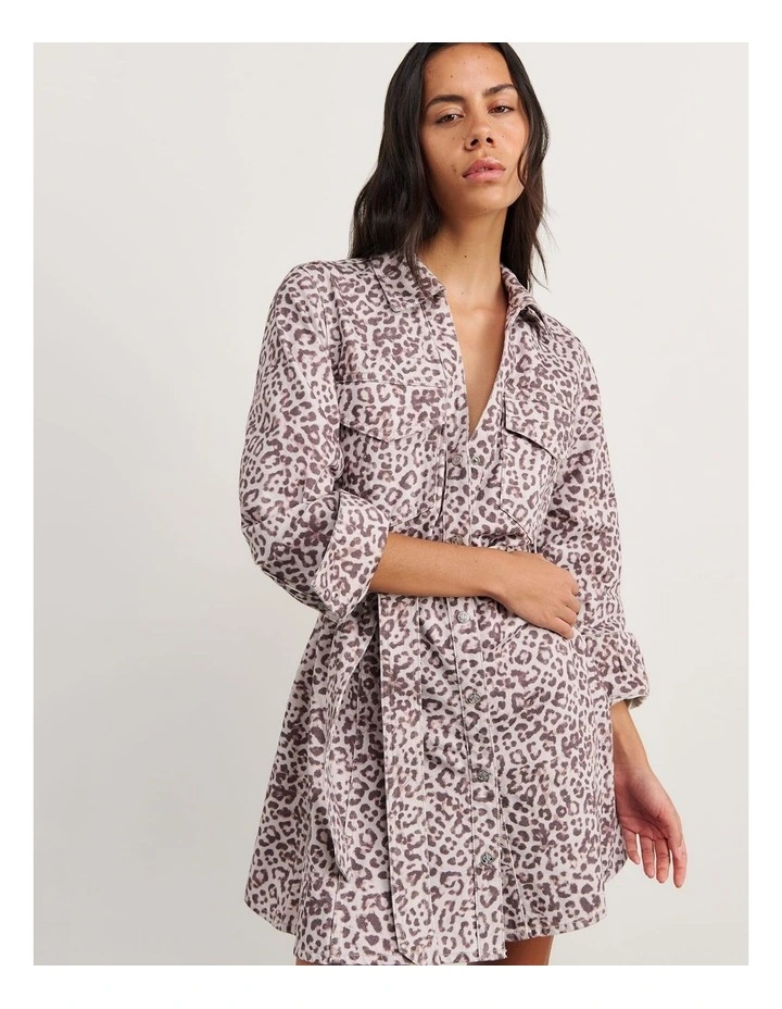 Leopard Denim Dress image 1