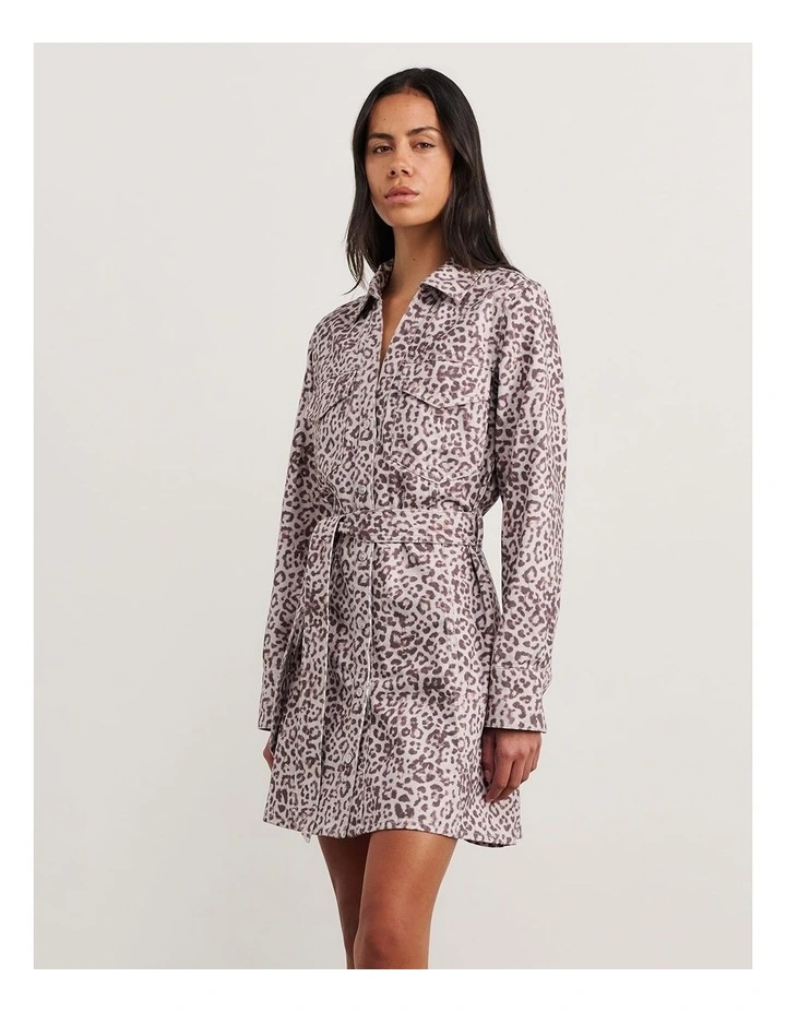 Leopard Denim Dress image 3