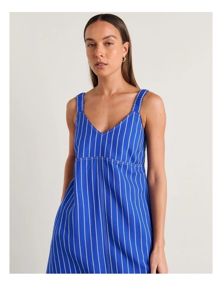 Sara Dress in Cobalt and White Stripe image 4