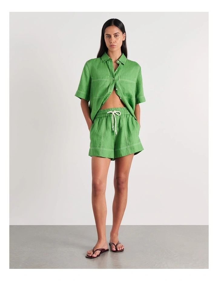 Gigi Linen Pull On Short image 4