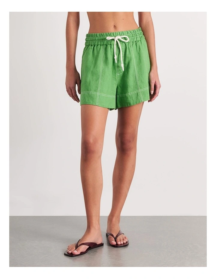 Gigi Linen Pull On Short image 5
