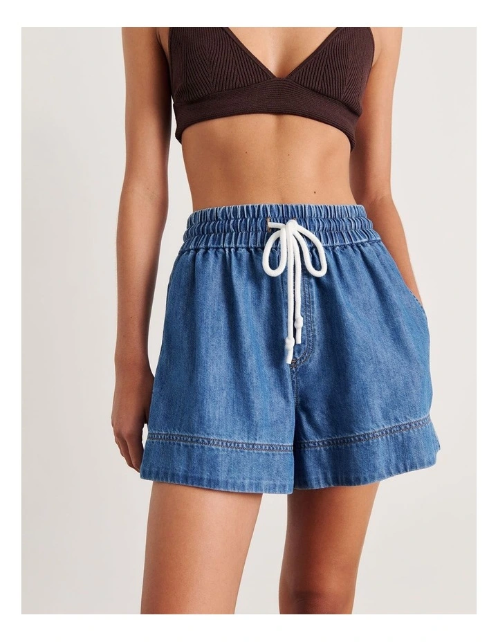 Loe Denim Pull On Short image 1