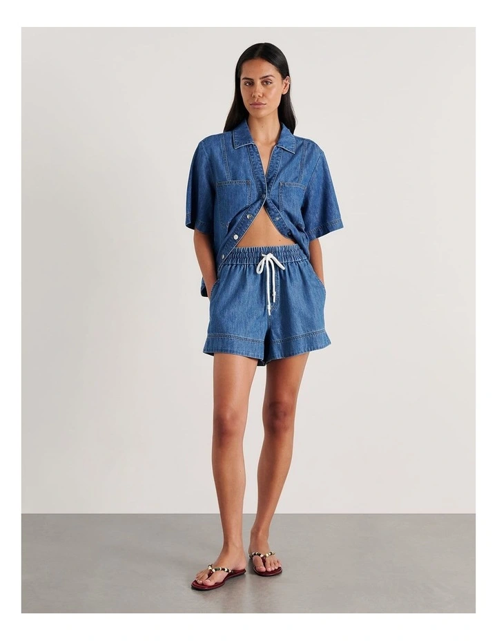 Loe Denim Pull On Short image 4