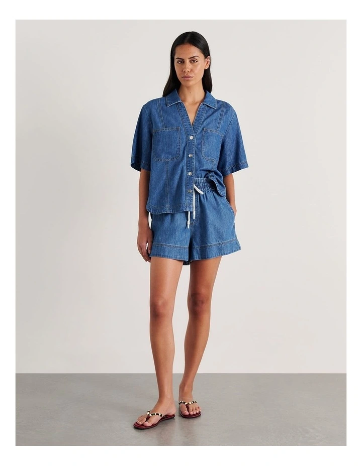 Loe Denim Pull On Short image 6