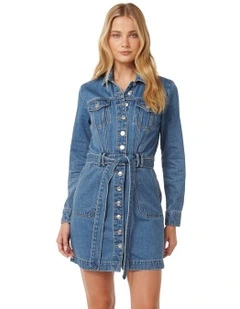 Raelyn Denim Dress in Blue