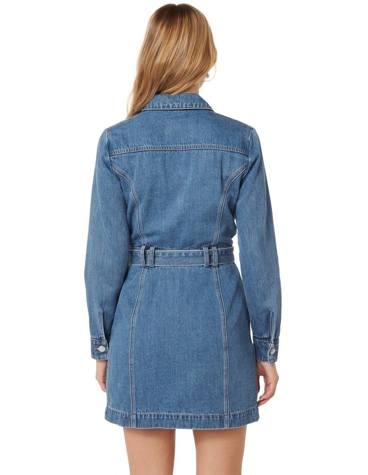 Raelyn Denim Dress in Blue image 2