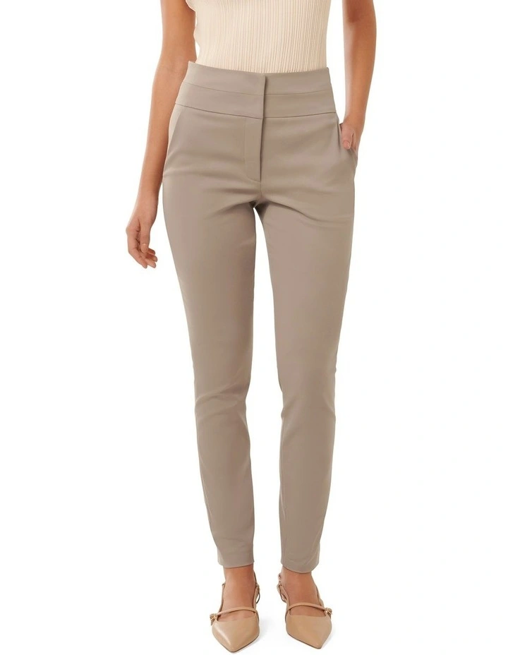 Georgia High Waist Full Length Pants in Grey image 1