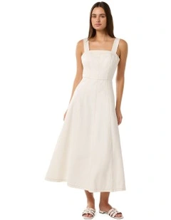 Allanah Denim Dress in White