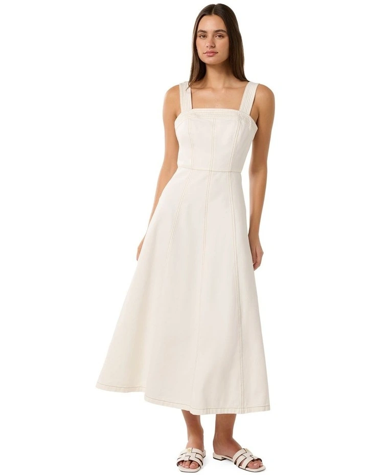 Allanah Denim Dress in White image 1