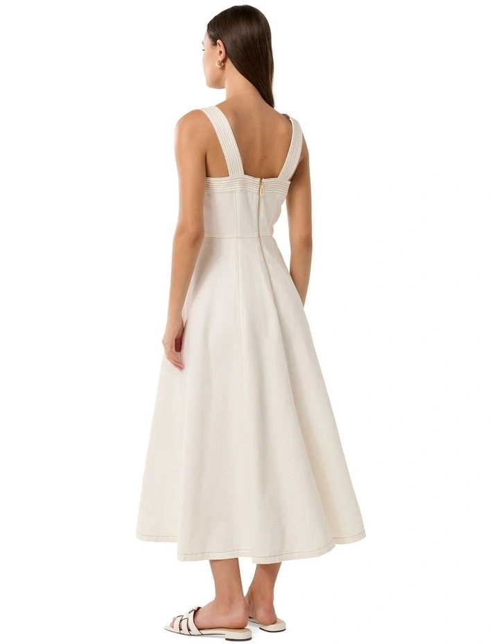 Allanah Denim Dress in White image 2