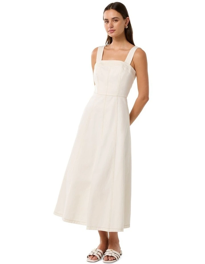 Allanah Denim Dress in White image 3