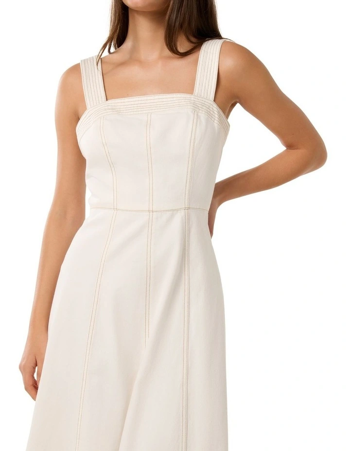 Allanah Denim Dress in White image 4