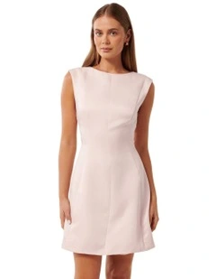 Jessica Backless Shift Mini Dress in Pink