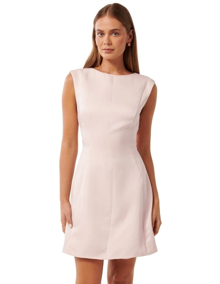 Jessica Backless Shift Mini Dress in Pink image 1