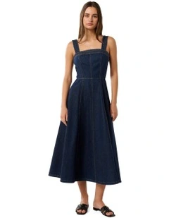 Allanah Denim Dress in Blue