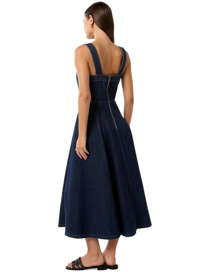 Allanah Denim Dress in Blue image 2