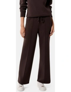 Tiana Wide Leg Track Pant in Brown