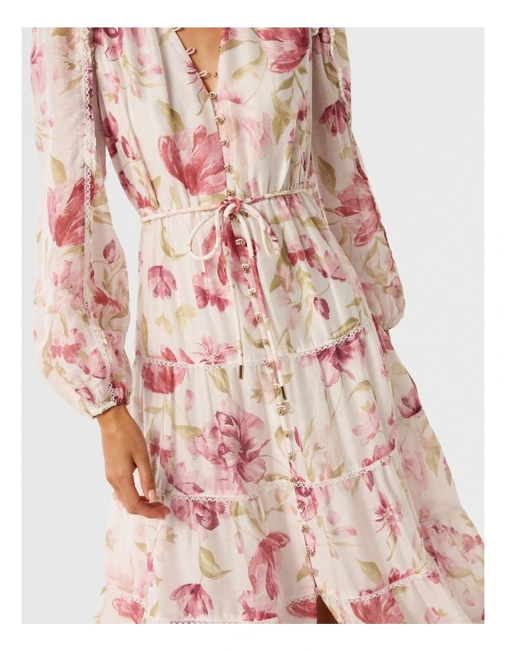 Jessie Button Down Midi Dress in Pink image 4