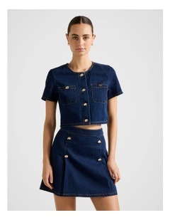 Elise Denim Shirt in Navy