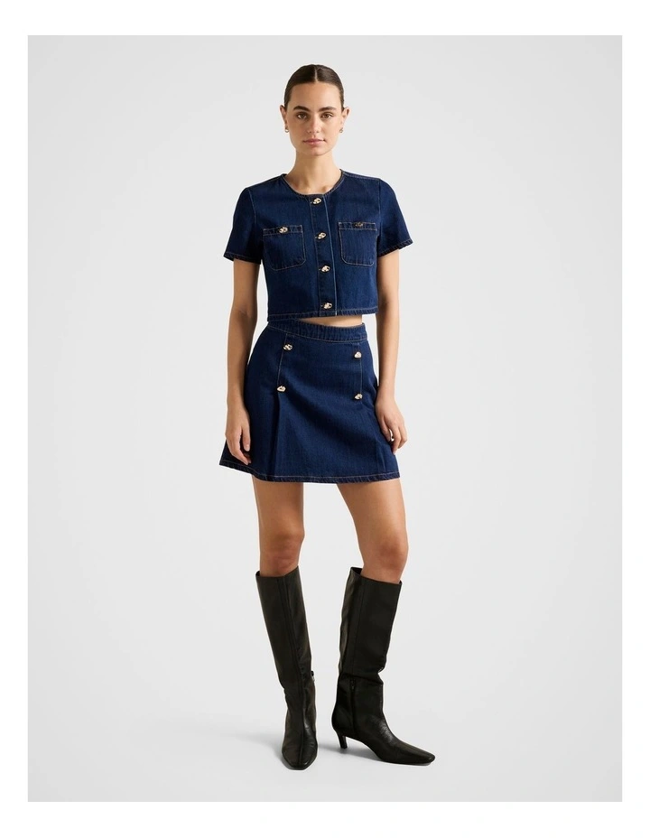 Elise Denim Shirt in Navy image 5