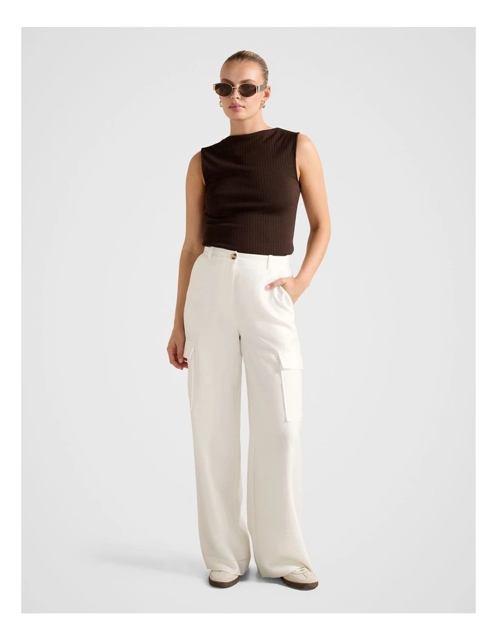 Frankie Boat Neck Tank Top in Brown image 5