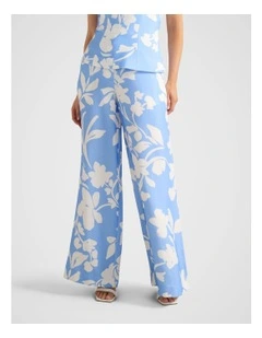 Sanna Tailored Straight Leg Pants in Blue