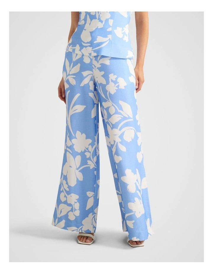 Sanna Tailored Straight Leg Pants in Blue image 1